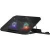 Nešiojamojo kompiuterio aušinimo padėklas DEFENDER NS-510 su 2 ventiliatoriais, 2 USB prievadais ir RGB apšvietimu