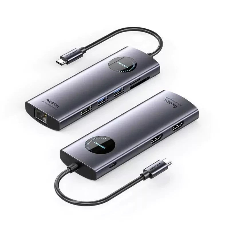 Vention 9-in-1 MST USB-C 4K 100W 5Gbps dokinimo stotelė