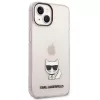 Karl Lagerfeld KLHCP14MCTRI Iphone 14 Plus / 15 Plus 6.7 Kietas dėklas Rožinis / Rožinis skaidrus Choupette Body