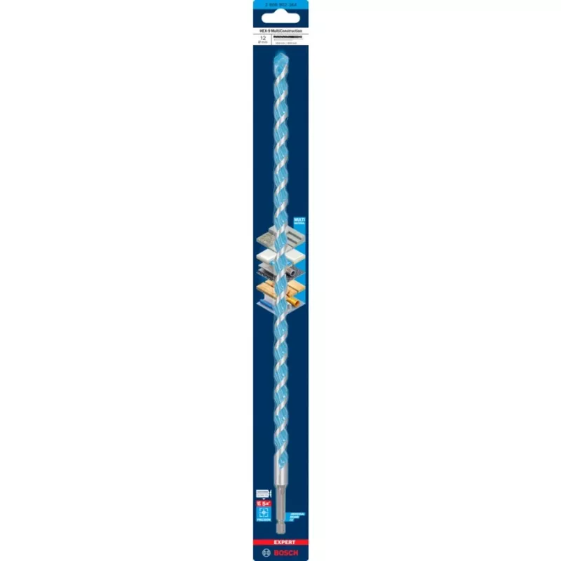 Grąžtas Bosch Expert HEX-9 Multi Construction 12 mm