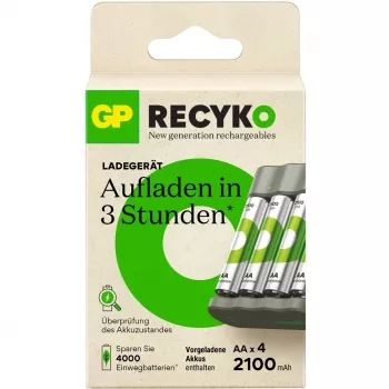 Baterijų įkroviklis GP B441, skirtas NiMH AA ir AAA įkraunamoms baterijoms
