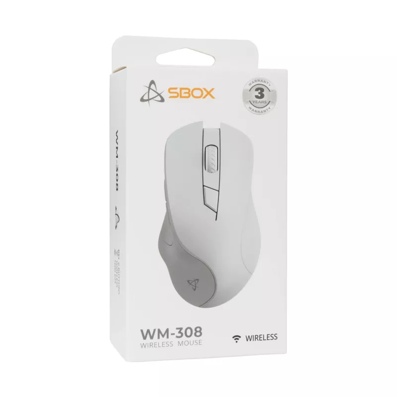 Pelė SBOX WM-308 White USB