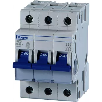 DOEPKE grandinės pertraukiklis C16A DLS-6H-C16-3-6-KA 6kA 3 polių 400V C-charakteristika DLS-6H-C16-3-6-KA (09914293)