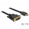 Vaizdo kabelio adapteris DeLOCK 85582 1 m HDMI Type A DVI-D juodas