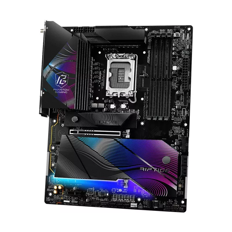 Pagrindinė plokštė ASRock Z890 Riptide WiFi — Intel Z890, LGA1851, ATX, DDR5, 4 DIMM, Wi‑Fi 7, 2.5Gb LAN, Thunderbolt 4