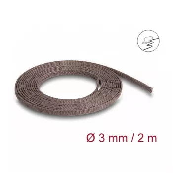 Kabelių apvalkalas DeLOCK 20896 rudas poliesteris 3 mm