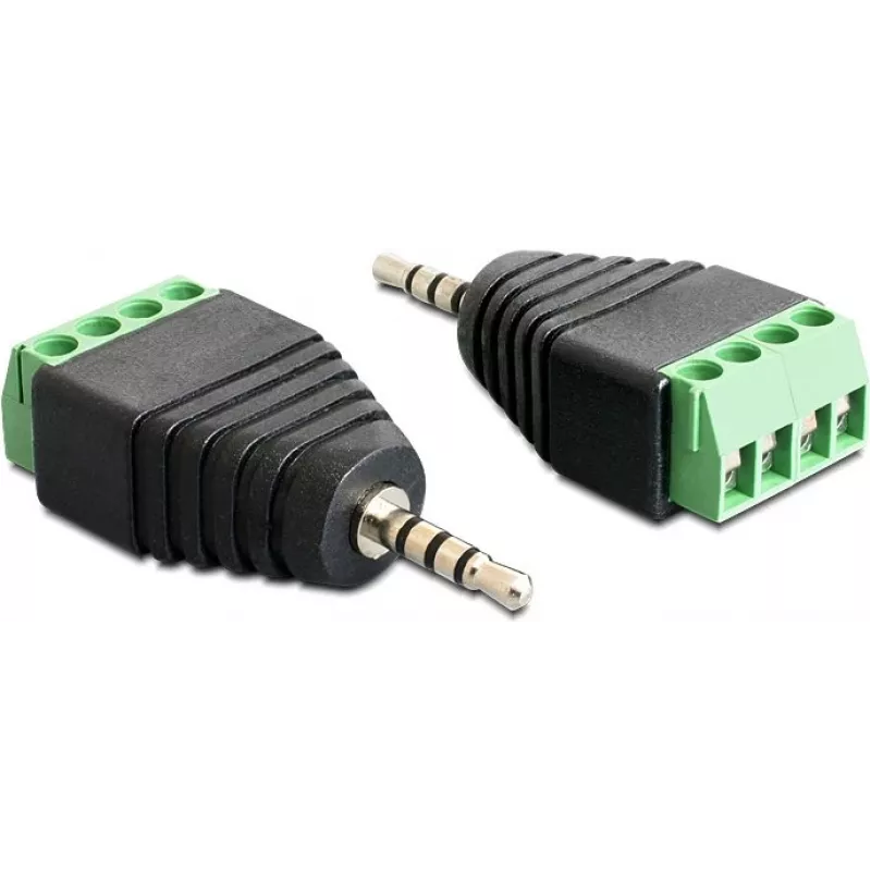 Laido jungčių adapteris DeLOCK 65454 2,5 mm 4 kontaktų juoda žalia