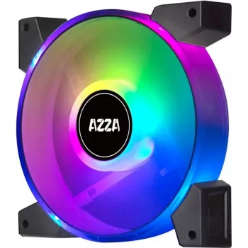 Aušinimo ventiliatoriai AZZA Hurricane II ARGB 120mm 4 Pack — 120 mm ARGB korpuso ventiliatoriai, 4 vnt. pakuotė