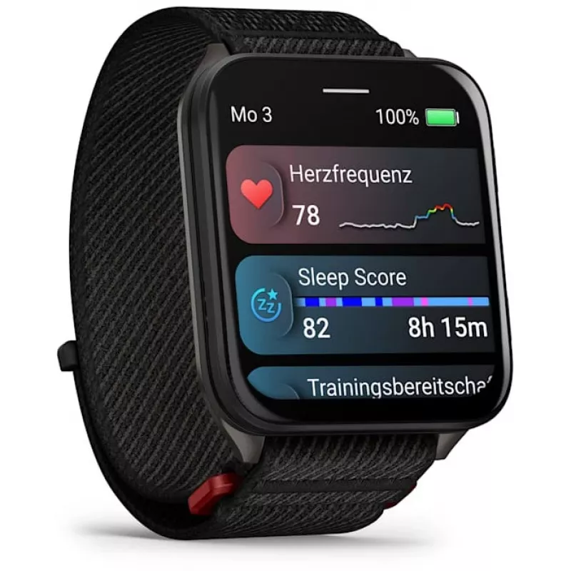 Išmanusis laikrodis GARMIN Venu X1 — 2 colių AMOLED, GPS/GLONASS/Galileo, 5 ATM, 11 dienų baterija, juodas silikoninis dirželis