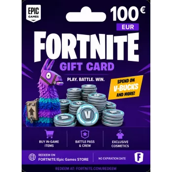 Fortnite dovanų kortelė 100 EUR - Epic Games skaitmeninis kodas