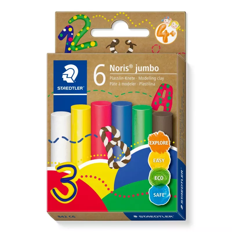 Modeliavimo molis FIMO Noris Jumbo 842 C6 — netoksiškas, lengvai formuojamas, standartinis dydis