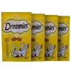 Kačių skanėstai Dreamies sūrio, vištienos, lašišos asorti 12×60 g — mėsingi kieti užkandžiai, baltymų 31%, riebalų 21%