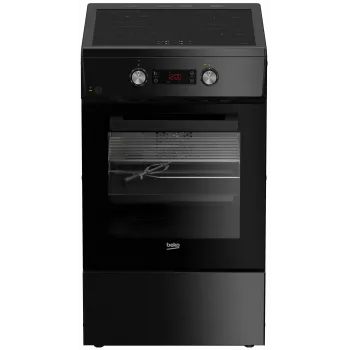 Indukcinė viryklė su elektrine orkaite Beko FSM59305BDT, 60 l, 50 cm pločio, juoda, A energijos klasė, 4 zonų greitoji indukcinė kaitlentė