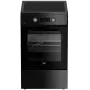 Indukcinė viryklė su elektrine orkaite Beko FSM59305BDT, 60 l, 50 cm pločio, juoda, A energijos klasė, 4 zonų greitoji indukcinė kaitlentė