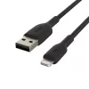 Belkin PVC USB-A – Lightning 3 m, juoda