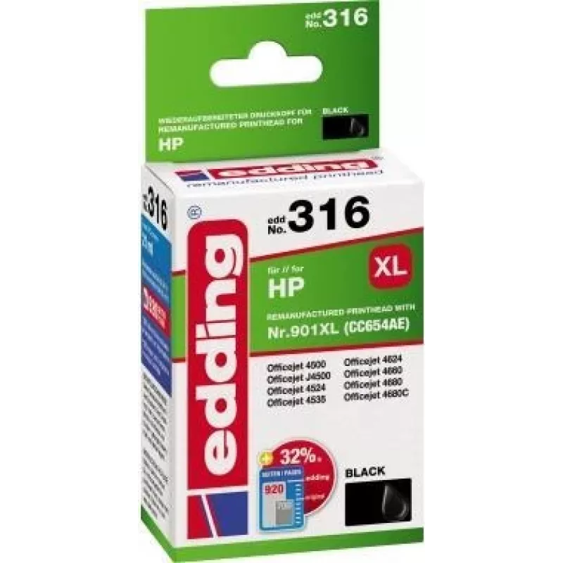 Edding 18-316 spausdintuvo eksploatacinė medžiaga, juoda