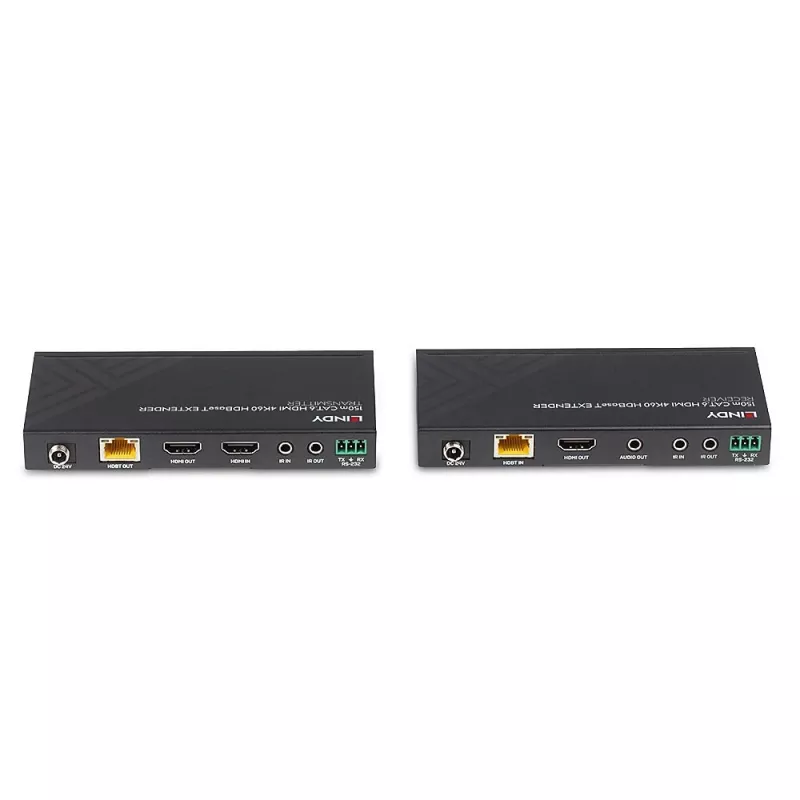 Lindy 150m Cat.6 HDMI 4K60, IR ir RS-232 HDBaseT ilgintuvas