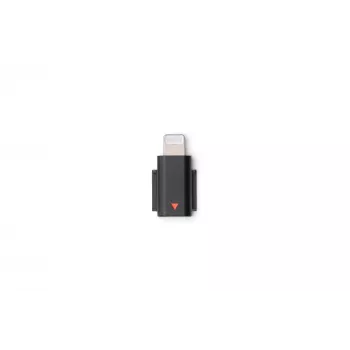 Garso adapteris DJI Mic 3 Mobile Phone Adapter (Lightning) — Lightning jungtis, juoda, skirta Apple mobiliesiems įrenginiams