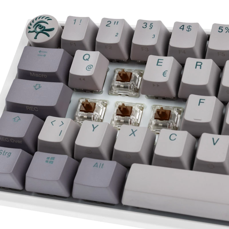 Ducky One 3 Mini klaviatūra, skirta žaidimams, USB, pilka