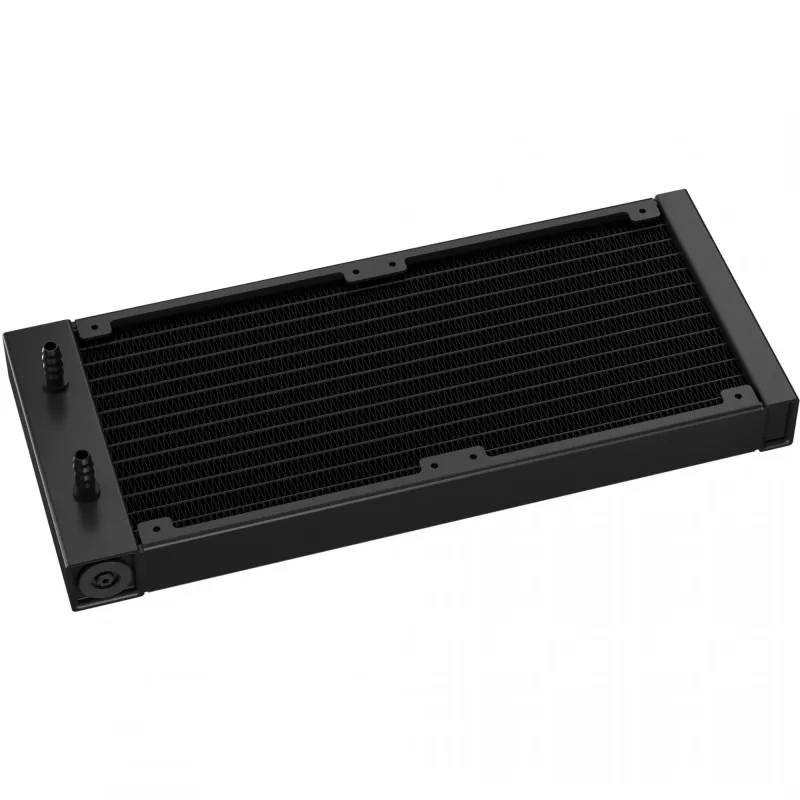 Viskas viename skysčio aušintuvas DeepCool LE240 V2 240 mm, 2x120 mm ventiliatoriai, hidraulinis guolis, AM5 palaikymas, 41 cm vamzdeliai, juodas