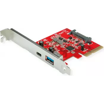 ROLINE PCI-Express plokštė, USB 3.2 Gen 2, 1x USB-A + 1x USB-C (15.06.2142)