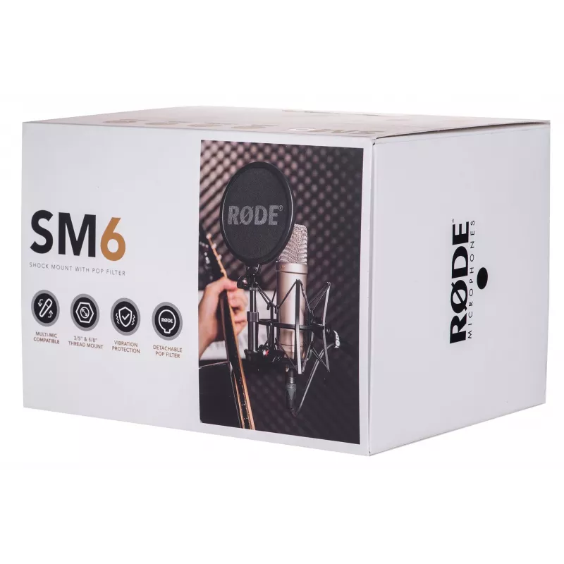 Mikrofonas RØDE SM6 — juodas, svoris 0,682 kg, matmenys 210×133×210 mm