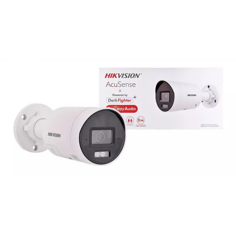 „Hikvision Pro Series“ su „AcuSense DS-2CD2046G2H-I2U/SL(2.8MM)“ apsaugos kamera „Bullet“ IP apsaugos kamera lauko 2688 x 1520 taškų luboms / sienai