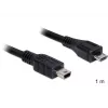 USB laidas DeLOCK 83177 1m Micro-USB B Mini-USB B juodas