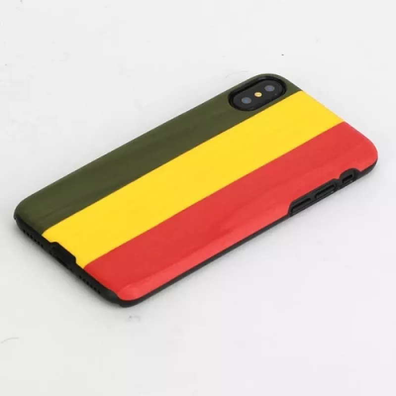 man and wood išmaniojo telefono dėklas iPhone X/XS — Reggae Juoda, apsauginis kietas galinis dangtelis