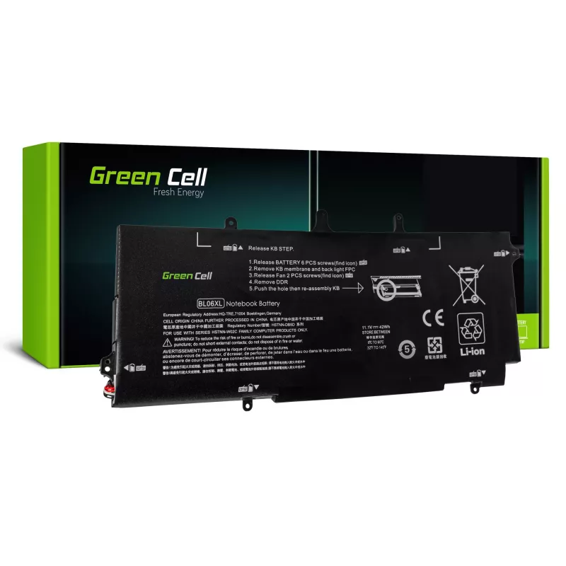 GREENCELL HP108 baterija Green Cell BL06XL HSTNN-DB5D 722297-001 722236-2C1 HP EliteBook Folio