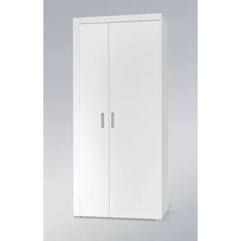 Drabužių spinta cama meble SAMBA balta/baltas blizgesys, 900×550×2030 mm, 1 lentyna
