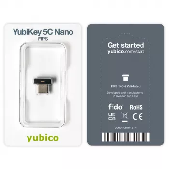 YubiKey Yubico 5C Nano FIPS apsaugos raktas 2048 bitų RSA