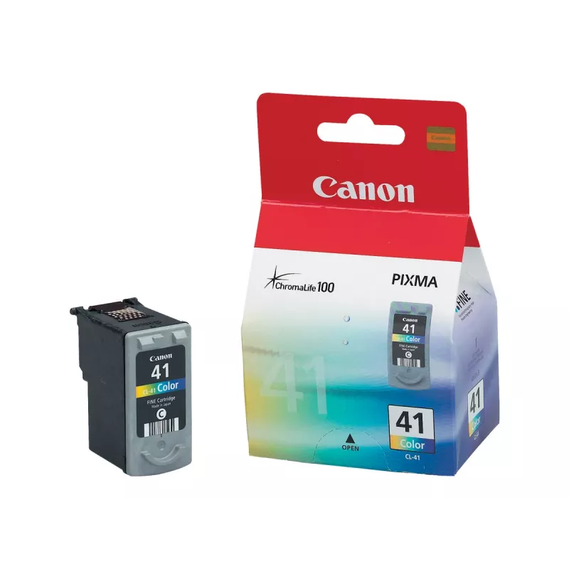 “Canon CL-41” rašalo kasetė 1 vnt. Originali žalsvai mėlyna, rausvai raudona, geltona