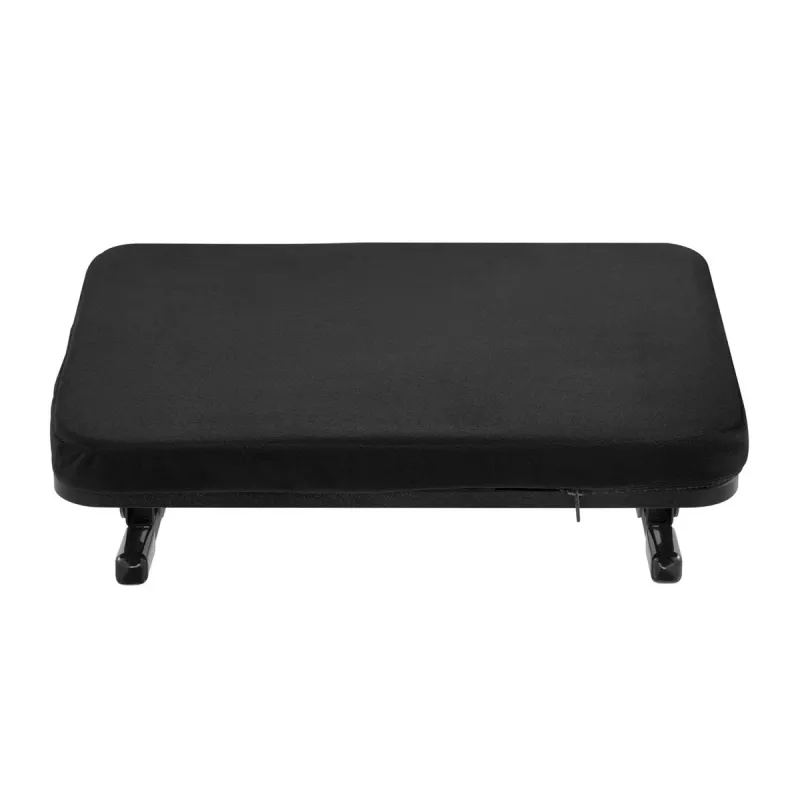Kojų atrama MACLEAN MC-460 ergonominė minkšta metalinė kojų atrama, neslystanti bazė, pasvirimas -20–20°, maks. apkrova 20 kg, juoda