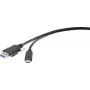 Renkforce RF-3386040 kabelio adapteris USB 3.2 A tipo USB-C juodas (RF-3386040)