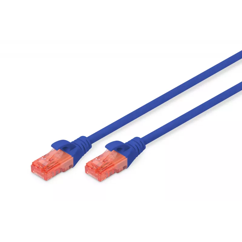 Tinklo kabelis Digitus CAT 6 U/UTP RJ-45 Cat6 1m Mėlynas