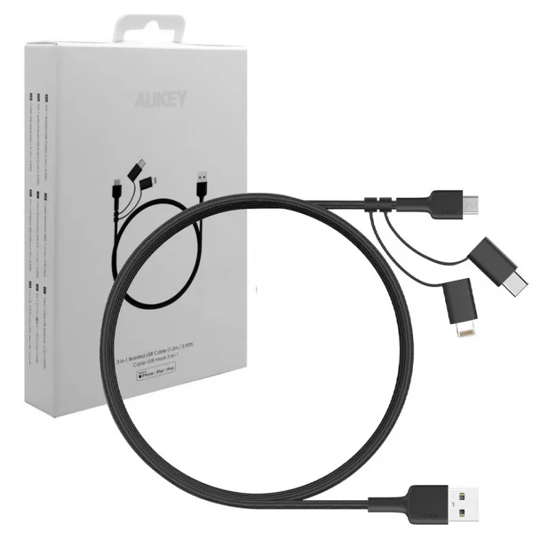 AUKEY CB-BAL5 Lightning kabelis 1.2m