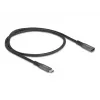 DeLOCK USB prailginimo laidas USB Type-C kištukas į lizdą 10 Gbps 0,5 m pilkas metalinis