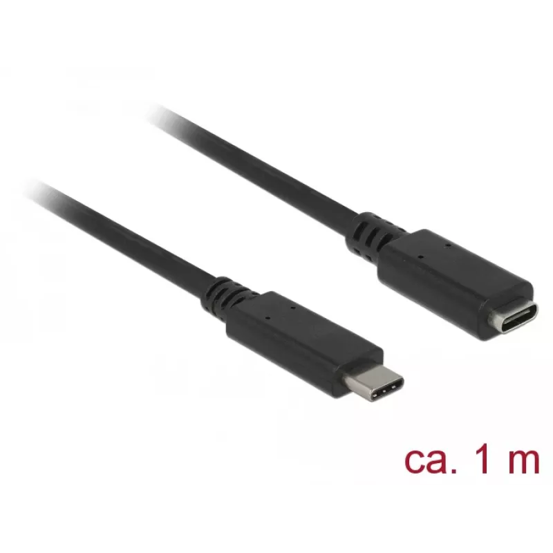 USB kabelis DeLOCK 85533 USB 3.2 Gen 1 1m USB C juodas