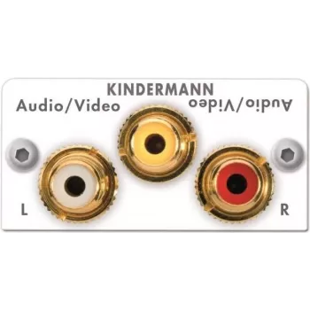 KIND jungiamoji plokštė balta 7444AZA530 Video/Audio L/R 50x50 1/2 1 (7444AZA530)