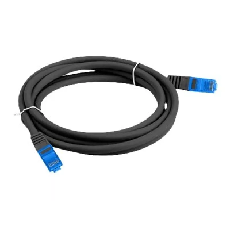 Tinklo kabelis LANBERG PCF6A-10CC-0100-BK — Cat6a S/FTP, 1 m, RJ-45, juodas