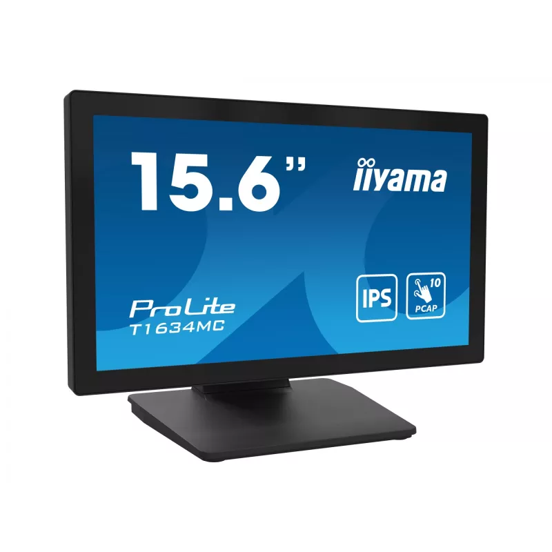 iiyama ProLite T1634MC-B1S kompiuterio monitorius 39,6 cm (15,6 col.) 1920 x 1080 pikselių Full HD LED jutiklinis ekranas juodas