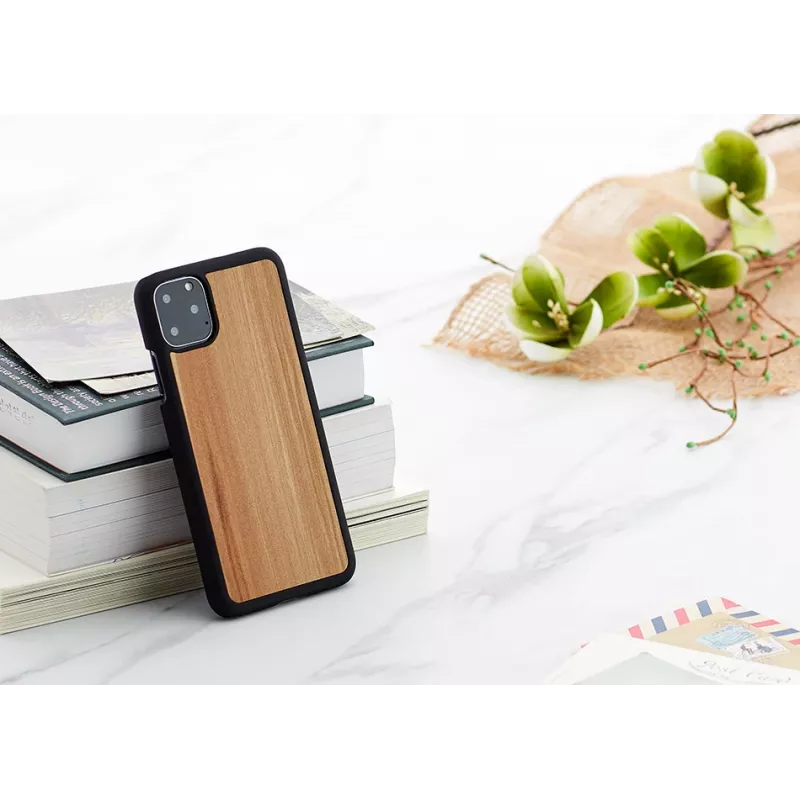 Išmaniojo telefono dėklas „Man and Wood“ skirtas „iPhone 11 Pro Max“ – kapučino juodos spalvos apdaila