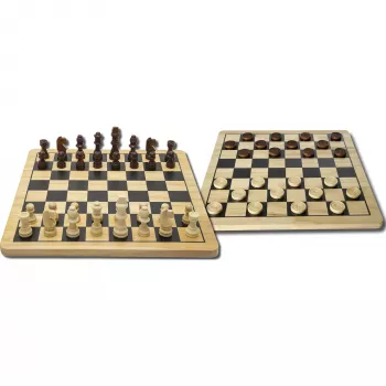 Deluxe Wood - Schach & Dame, stalo žaidimas