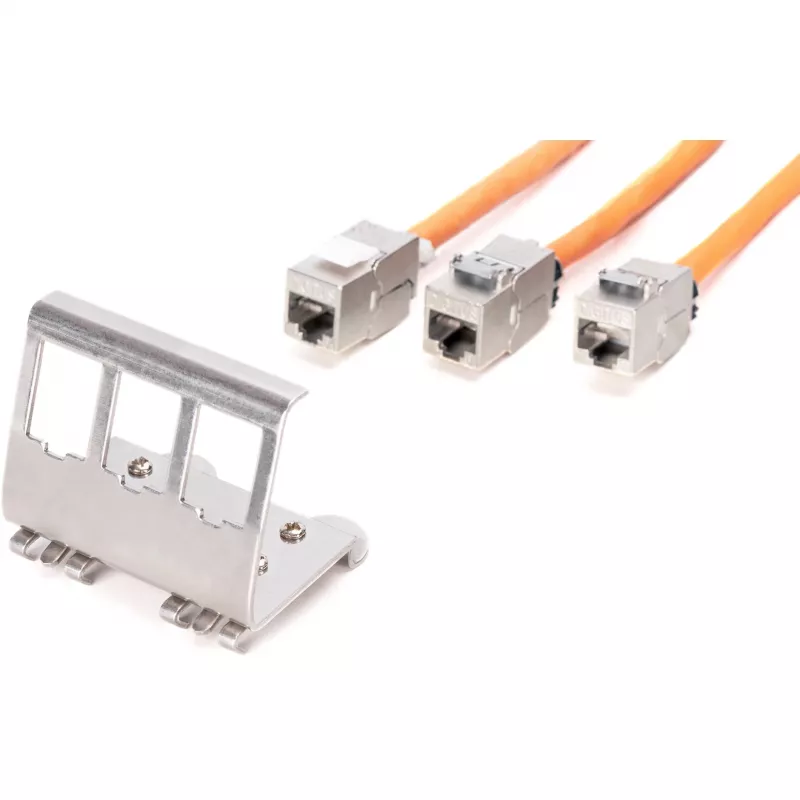 Adapteris Digitus AN-25183 3x Keystone moduliui, nerūdijantis plienas