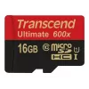 Transcend microSDHC MLC 16GB Class 10 UHS-I 600x + SD adapteris