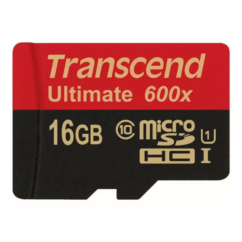 Transcend microSDHC MLC 16GB Class 10 UHS-I 600x + SD adapteris