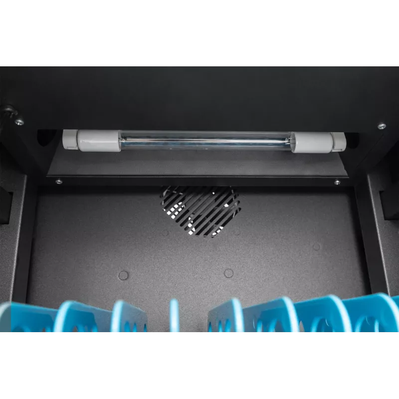Digitus Mobilus stalinis įkrovimo kabinetas 10 nešiojamiesiems kompiuteriams/planšetėms iki 13 colių, UV-C, USB-C