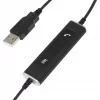 Mono USB ausinės Plusonic 10.1P — vienos ausies USB ausinės, suderinamos su Teams ir Skype