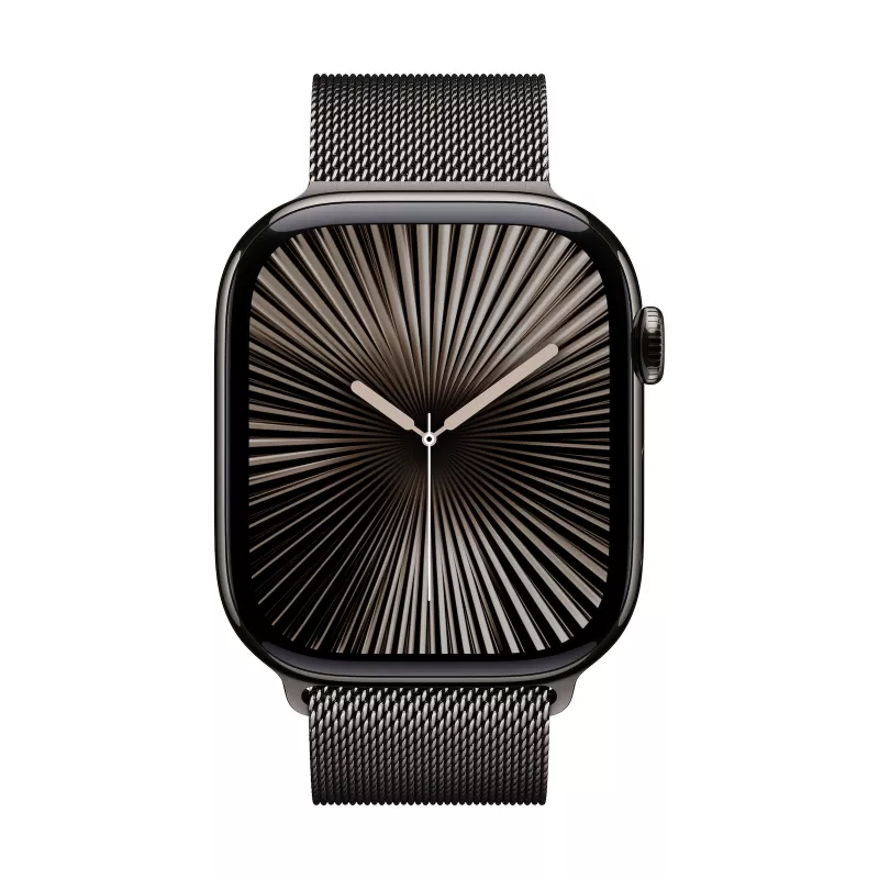 Watch Series 10 GPS + Cellular 46 mm Slate Titanium Case su Slate Milanese kilpa - S/M